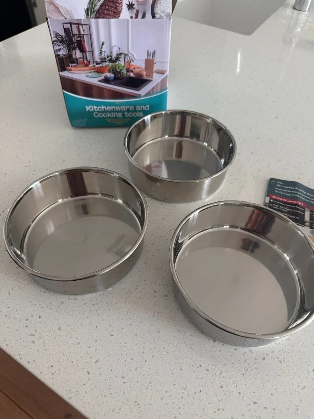 Set of 3 Stainless Steel 6-Inch Cake Pans